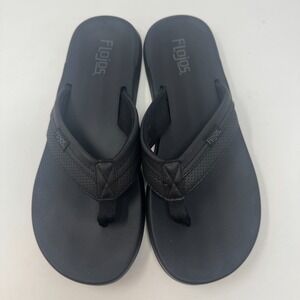 FloJos Flip Flops Sandals Water Summer Shoes Black‎ Men's Size 12